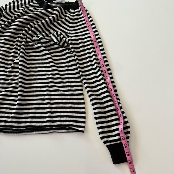 BCBGeneration Striped Sweater, Black and White, XS / S - Picture 7 of 8